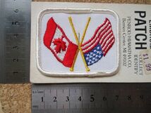 70s アメリカ カナダ 友好 USA 国旗 CANADA 刺繍 ワッペン/星条旗メープルリーフ旅行スーベニア観光エンブレム米国ビンテージmade in usa_画像5