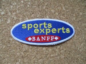 90s カナダ BANFF SPORTS EXPERTSバンフ ビンテージ刺繍ワッペン/指導員スポーツ登山スキーCANADA雪山 自然 土産カスタム山登り