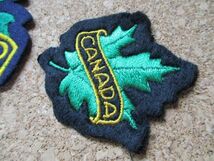 【2枚セット】80s カナダ国旗CANADAメープル ビンテージ刺繍ワッペン/カエデ自然メープルリーフ旅行スーベニア観光エンブレム楓カスタム_画像5