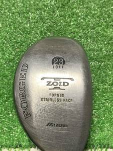 UA-074　中古ユーティリティー　Mizuno ミズノ　T-ZOID　FORGED　LOFT 23　純正カーボン　Flex 不明　※シャフト内異音アリ