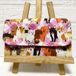 ハンドメイド わんちゃん柄のマルチポーチ