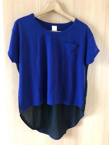 カットソー Tシャツ シャツ ブルー 青色 Mサイズ