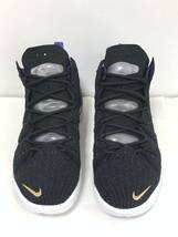 新品！NIKE LEBRON 18 (US9.5、27.5cm) レイカーズカラー BLACK/METALLIC GOLD ナイキ レブロン LAKERS ⅩⅧ CQ9283 004_画像4