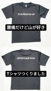 腰痛だけど山が好き そんなあなたへ 新品 Mサイズ アウトドア キャンプ 登山 野外フェス Tシャツ