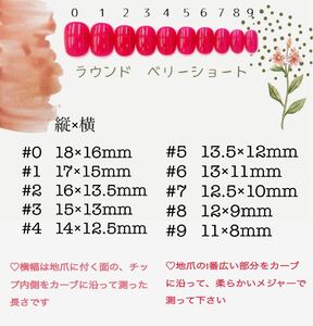 測定用チップ 『ラウンドベリーショートネイルチップ 』