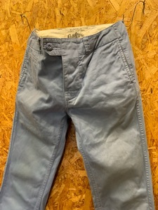 メンズ パンツ coen コーエン ブルー 水色 薄手 チノ ストレート 小さい サイズ FD071TC/ 約W33