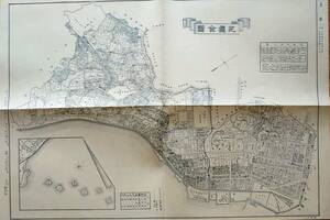 f21081511〇復刻 東京 芝区全図 地図 博益社 人文社 明治３７年〇和本古書古文書