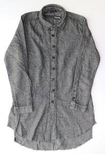 定価35000 新品 本物 KMRii Wool Long Shirt 02 シャツ 1702-SH02 M/2 ケムリ 4023