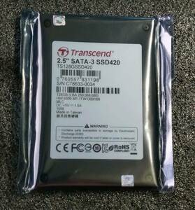 【未開封】 Transcend 128GB TS128GSSD420 2.5インチSATA接続SSD MLC