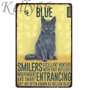 x693 retro tin plate signboard retro metal autograph cat Halloween Vintage equipment ornament art 