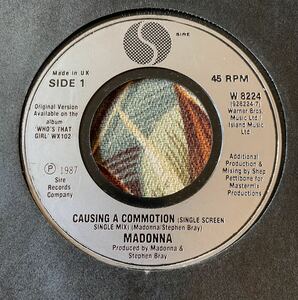 Madonna UK Press 7inch Causing A Commotion マドンナ