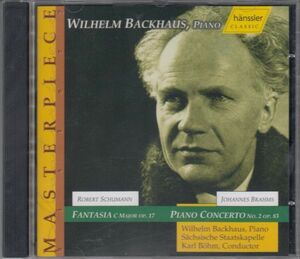 [CD/Hanssler]ブラームス:ピアノ協奏曲第2番変ロ長調Op.83他/W.バックハウス(p)&K.ベーム&シュターツカペレ・ドレスデン 1939他