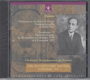 [CD/Lys]ブラームス:交響曲第4番ホ短調Op.98他/S.クーセヴィツキー&ボストン交響楽団 1938-1939他