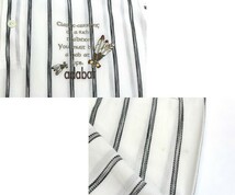 アダバット adabat ロゴ刺繍 ストライプ半袖ゴルフシャツ ポロシャツ カジュアルにも サイズⅣ 0725i_画像3