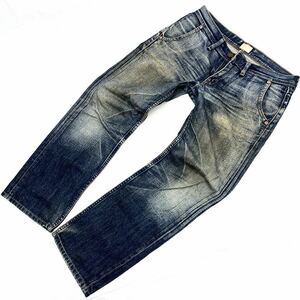 リーバイス LEVIS RG303-03 デニムパンツ ジーンズ ジーパン レディース W29 足長 色落ち感最高♪ハードな色落ち感♪古着■Ja2225