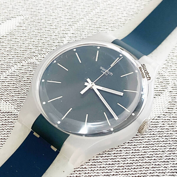SWATCH スウォッチ Greyline SUOW142 スイス製 メンズ腕時計 ブルー クォーツ 41mm 未使用・長期保管品