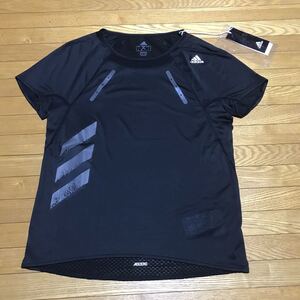 adidas アディダス レディース 陸上 ランニング 半袖Tシャツ HEAT.RDYTシャツ EM4229 : ブラック Mサイズ 送料無料