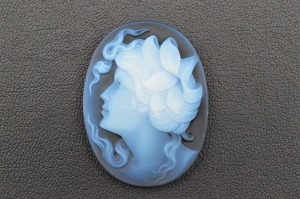 Art hand Auction Stone Cameo Loose Approx. 39.88 x 29.91mm Approx. 7.61g [38.05ct] Processing Material Brooch CH-299, ladies accessories, brooch, cameo