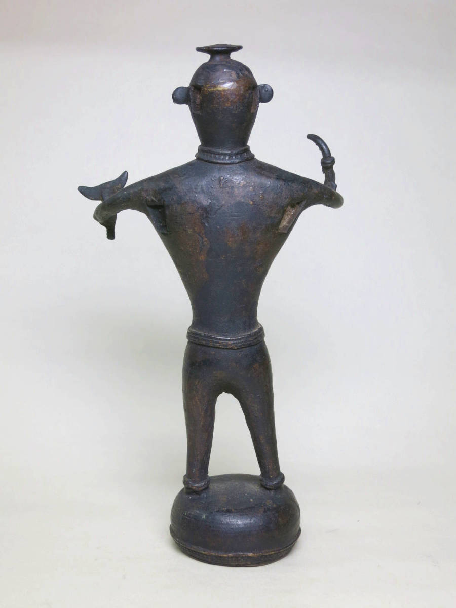 大幸] 西アフリカ文明古銅人物像古代遺跡の出土品ベニン王国希少良品