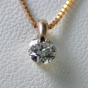 ダイヤモンド ネックレス K18PG 一粒 0.3カラット 鑑定書付 0.35ct Eカラー VVS1クラス 3EXカット GIA 21879-k1p KDP*KP