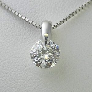 ダイヤモンド ネックレス プラチナ 一粒 0.3カラット 鑑定書付 0.37ct Dカラー SI1クラス 3EXカット GIA 22268-1P KDP*P