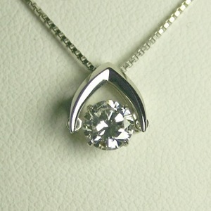 ダンシングストーン ダイヤモンド ネックレス 一粒 0.4ｃｔ GIA鑑定書付 0.41ct Dカラー VVS1クラス 3EXカット GIA 21753-ptdd KDP*P