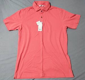 新品 UNIQLO 13 RED L（チェスト 96-104） ドライシャツカラー ポロシャツ Tシャツ ユニクロ