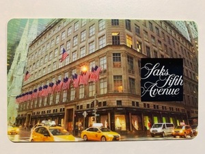 アメリカUSAカード★ニューヨーク Saks Fifth Avenue