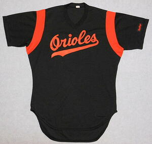 実使用 1980 Rawlings オリオールズ BP ジャージ ユニフォーム Jersey MLB メジャーリーグ ORIOLES