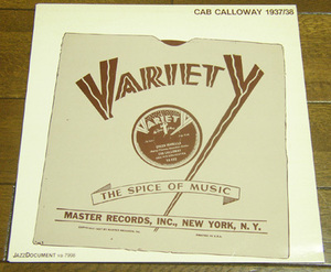 Cab Calloway - 1937 / 38 VARIETY - LP レーベルに難あり/ 30s,SWING,BIGBAND,That Man Is Here Again,Swing, Swing, Swing,Savage Rhythm