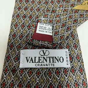 VALENTINO( Valentino ) red yellow color check necktie 