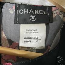 希少 CHANEL シャネル 和柄モチーフ 舞踊 シルク ワンピース_画像3