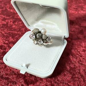 SV925 Серебряные твердые звездные ювелирные украшения Bijou Pearl Ring Ring