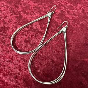  beautiful goods Philip o-ti veil three-ply wire hoop earrings 