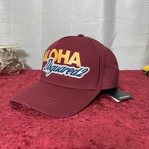 新品 DSQUARED2 ディースクエアード ALOHA ロゴ キャップ 帽子