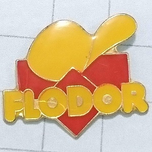 送料無料≫FLODOR フランスの菓子メーカーポテトチップス☆アンティーク ピンバッジ A00857