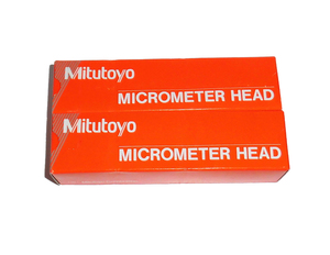 新品 Mitutoyo ミツトヨ MHN1-25(150-192) マイクロメータヘッド (標準形) 汎用タイプ ストレートステム 先端平面 ラチェット付 2個セット
