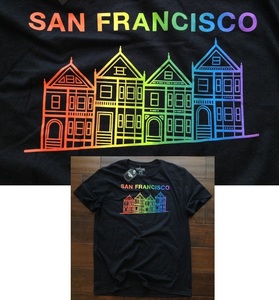 【既決USA】サンフランシスコ ★ SAN FRANCISCO@完売胸元【SAN FRANCISCO】ロゴ入半袖Tシャツ【LEISURE SF Logo Graphic Tee】 黒 @XL