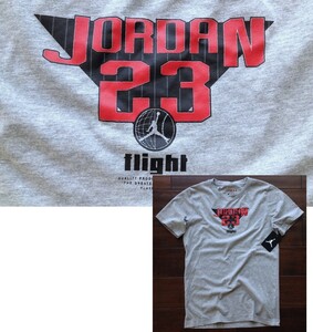 【既決USA】NIKE ・ナイキ★AIR JORDAN ・ エアジョーダン@胸元【JORDAN 23 FLIGHT】ロゴ入半袖Tシャツ 【JORDAN Logo Graphic Tee】Grey@S