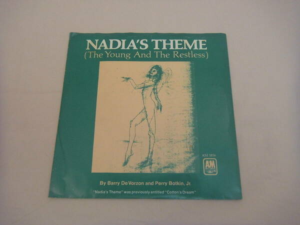 【送料無料】EP★NADIA'S THEME (THE YOUNG AND THE RESTLESS) 妖精コマネチのテーマ/ 1976 AM 1856 BARRY DE VOZON & PERRY BOTKIN, JR.