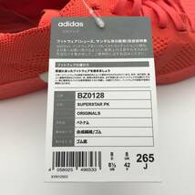 未使用/アディダス/adidas/SUPERSTER PK/スーパースター/オレンジ/メッシュ/BZ0128/26.5cm/US8.5_画像6