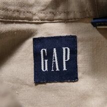 90's 00's ギャップ GAP ビッグオックスフォード コットン リネン ボタンダウンシャツ 半袖 (S) 生成り 90年代 00年代 旧タグ オールド_画像8