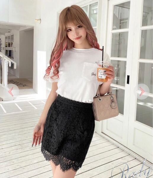 rady レースミニスカート インナーショートパンツ付き