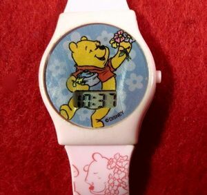 DN5L0) * work properly wristwatch free shipping ( outside fixed form )*Disney Disney Winnie-the-Pooh Winnie The Pooh * digital 