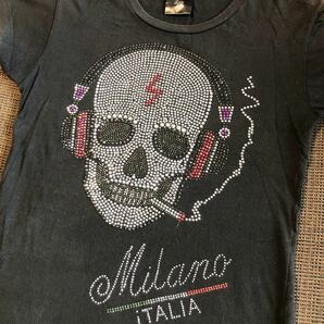 Italiaミラノで購入　ビジューTシャツ レディースSサイズ vintage