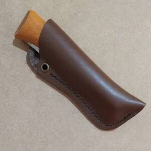 【ハンドメイド】水に強い本革のオピネルナイフNo8専用シース