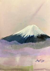 多田晴義『山梨より富士山』、肉筆画･直筆サイン入り、証明書、高級額装付き、送料無料, 絵画, 水彩, 自然、風景画