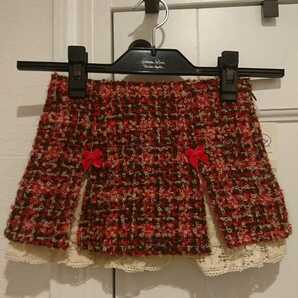 送料込★定価10000円★稀少デザイン【BOO HOMES ブーフーウー BOO FUO WOO】レースデザインフリルスカート★100/ベビー/キッズ/