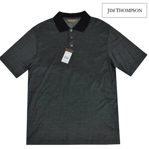  Jim * ton pson high class men's polo-shirt [ black /M] new goods!