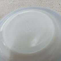 アンティーク Pyrex カップ＆ソーサー セット カナダ製 / レア 2トーン ヴィンテージ 食器 オールド パイレックス ミルクガラス _画像4